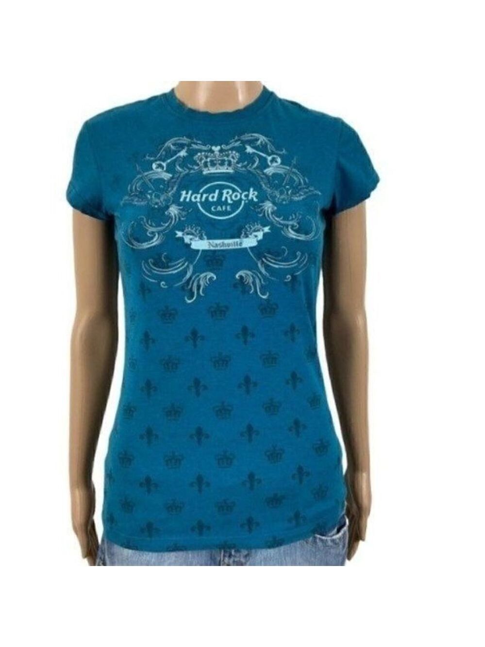 Hard Rock Cafe Nashville Distressed Short Sleeve T-shirt Size Small